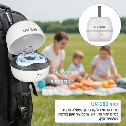 קופסת חיטוי למוצץ UV-180 שניות לשקט נפשי אמיתי להורים